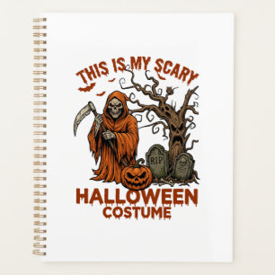 Ist Gruseliges Halloween-Kostüm Orange Reaper Kürb Planer