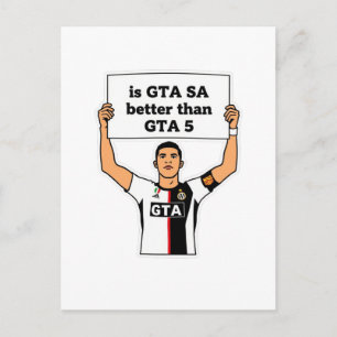 Ist GTA SA besser als GTA V Aussage Postkarte