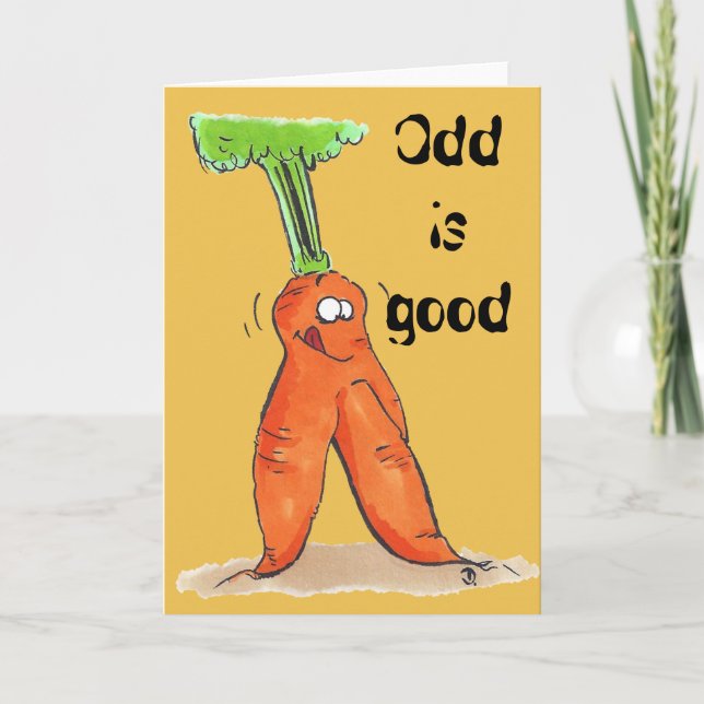 Ist gute Karottengrußkarte sonderbar Karte (Vorderseite)