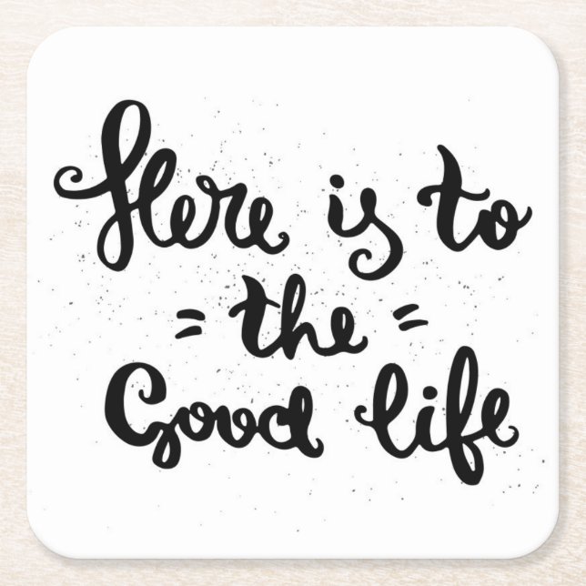 Ist hier zum angenehmen Leben Rechteckiger Pappuntersetzer (Vorderseite)