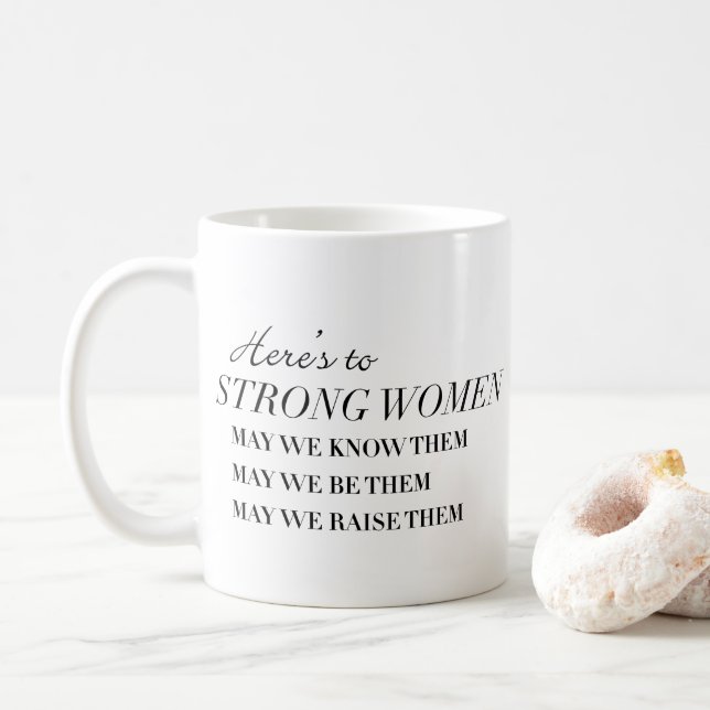 Ist hier zur starken Frauen-Kaffee-Tasse Tasse (Mit Donut)