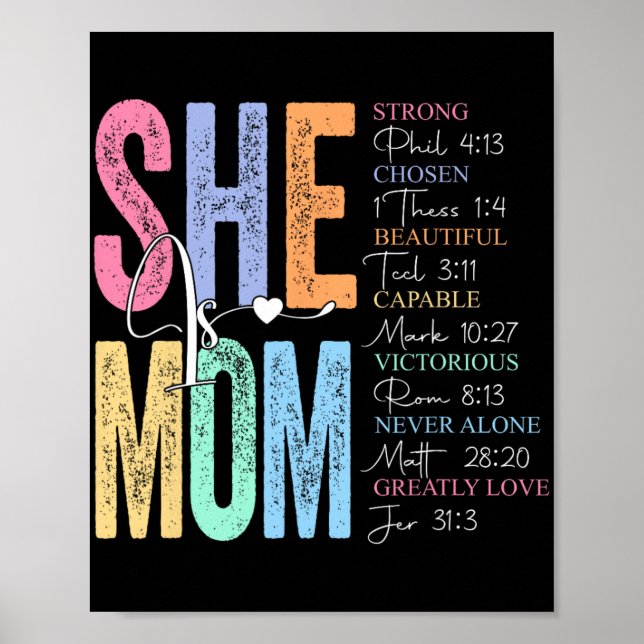 Ist Mama religiöse Verse glauben Christliche Mütte Poster (Vorne)