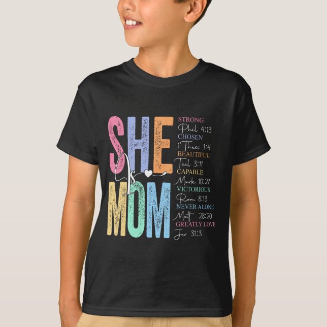 Ist Mama religiöse Verse glauben Christliche Mütte T-Shirt (Vorderseite)