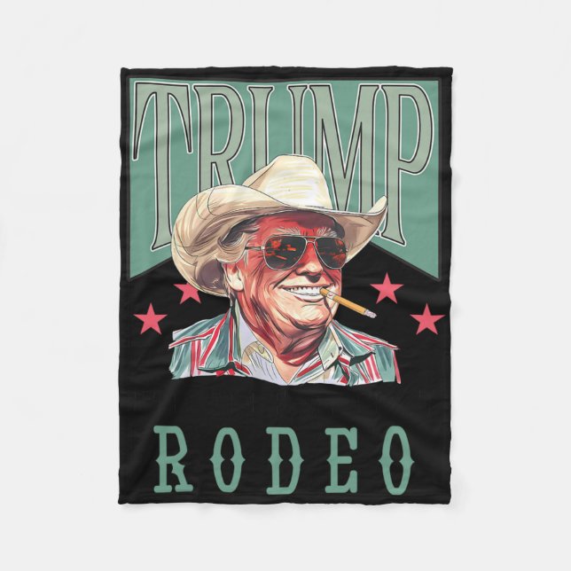 Ist mein erster Rodeo-Western Cowboy Funny Trump S Fleecedecke (Vorderseite)