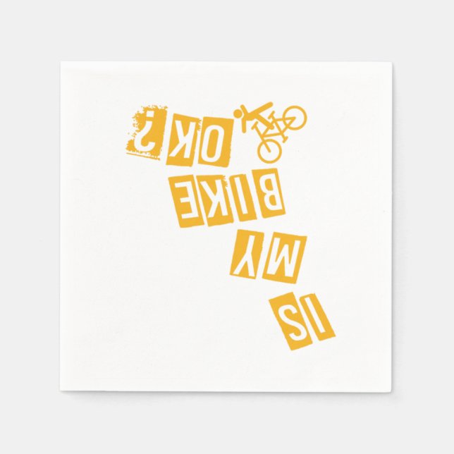 Ist mein Fahrrad Ok Radfahrer BMX MTB Biker Biker  Serviette (Vorderseite)