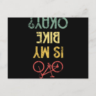 Ist mein Fahrrad okay Retro Fahrrad fahren Vintage Postkarte