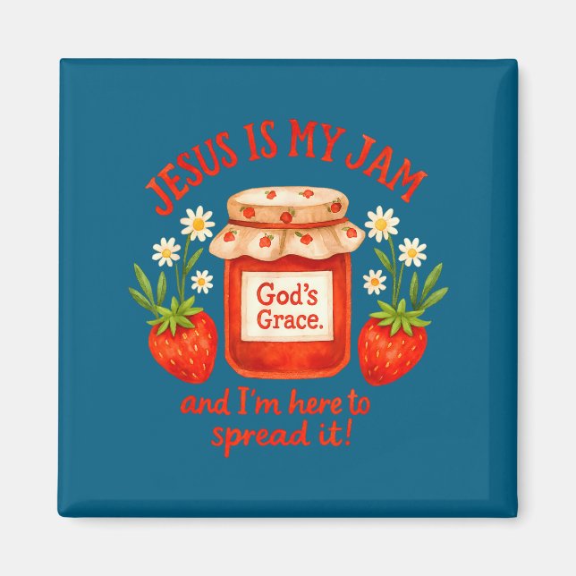 Ist mein Jesus Jam christlicher Glaube Magnet (Vorne)