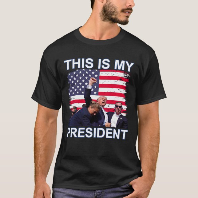 Ist mein Präsident Trump die Wahlen 2024? T-Shirt (Vorderseite)