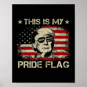 Ist mein Stolz Flag Trump 2024 amerikanische Fahne Poster