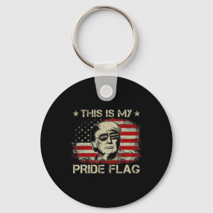Ist mein Stolz Flag Trump 2024 amerikanische Fahne Schlüsselanhänger