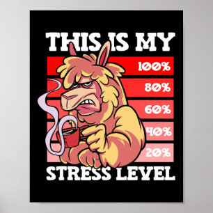 Ist mein Stresselevel Donkey Stress Awareness Mona Poster