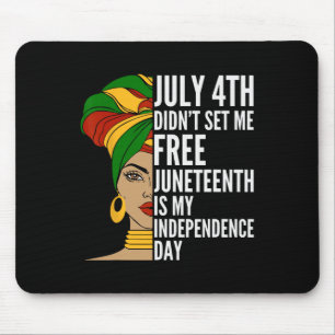 Ist mein Unabhängigkeitstag 1865 Messy Bun Women 2 Mousepad