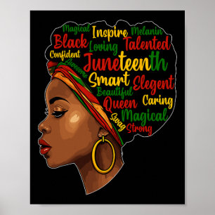 Ist mein Unabhängigkeitstag Afro Melanin Black Que Poster