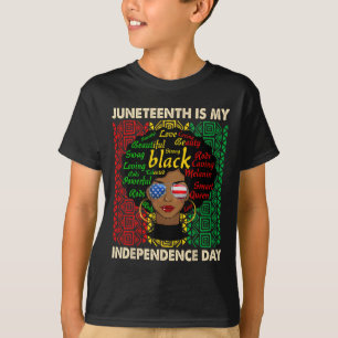 Ist mein Unabhängigkeitstag schwarze Frauen Afro M T-Shirt