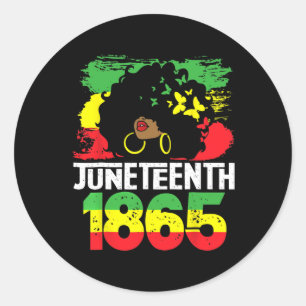 Ist mein Unabhängigkeitstag Schwarze Frauen Freihe Runder Aufkleber