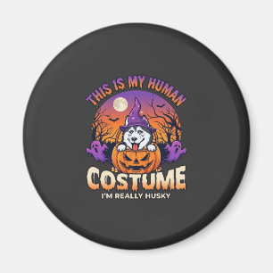 Ist menschliche Kostüm-Husky-Kürbis-Halloween-Geis Magnet