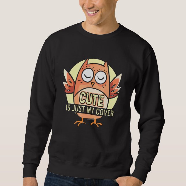 Ist nur mein Cooler Besitzer des Cover Owl Eagle B Sweatshirt (Vorderseite)