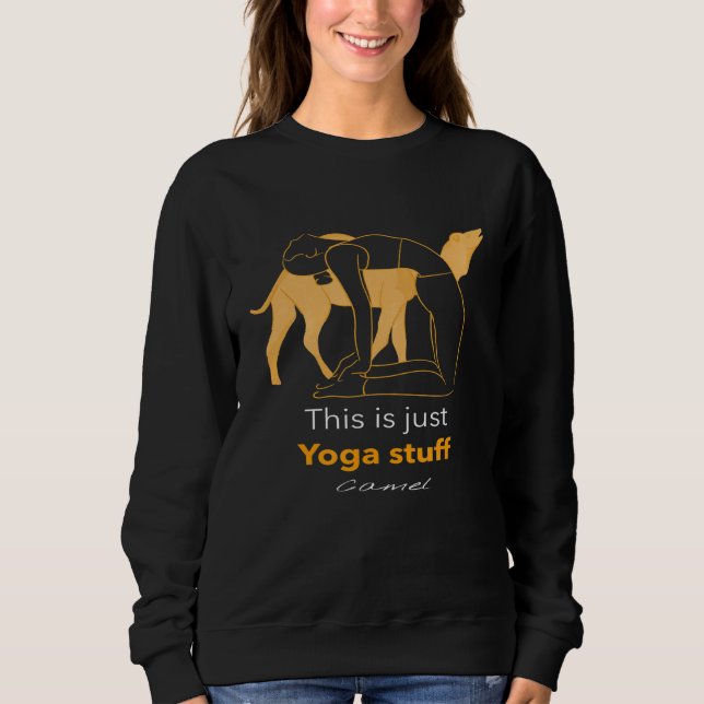 Ist nur Yoga Stuff Camel Graphic Yoga Pose Sweatshirt (Vorderseite)
