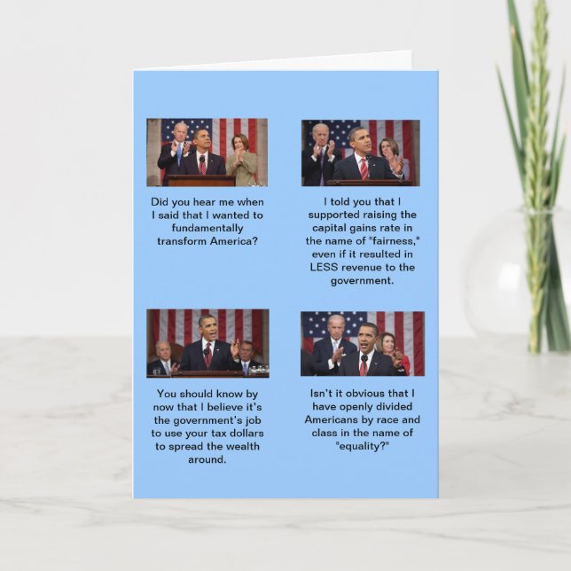 Ist Obama ein Sozialist?  Tut 2 plus 2 Karte (Vorderseite)