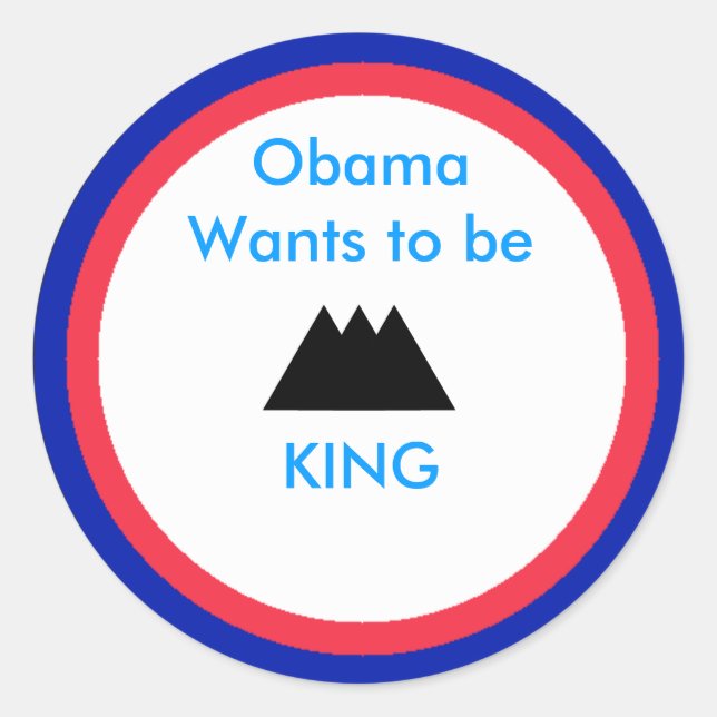 Ist OBAMA KING noch Runder Aufkleber (Vorderseite)