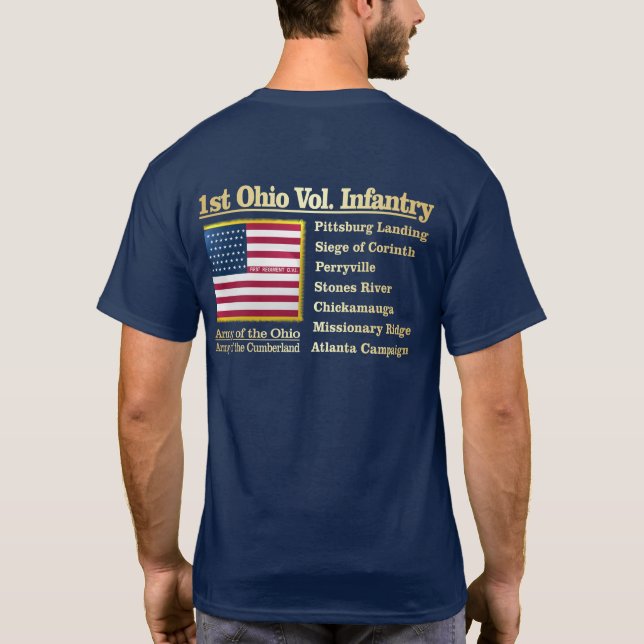 Ist Ohio Volunteer Infantry (BH) T-Shirt (Rückseite)