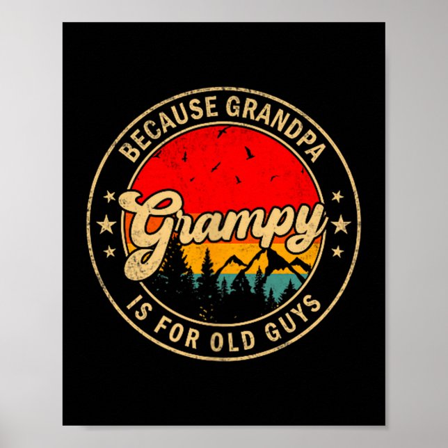 Ist Opa mürrisch, weil Opa alt ist Retro Poster (Vorne)
