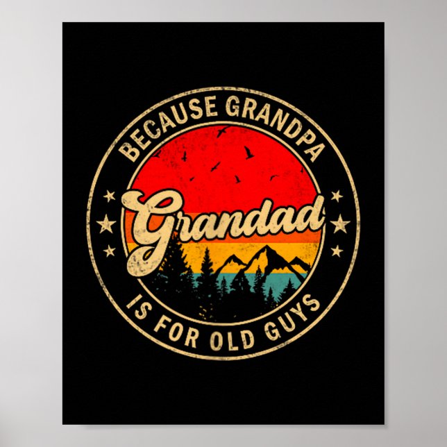 Ist Opa weil Großvater alt ist Retro Poster (Vorne)