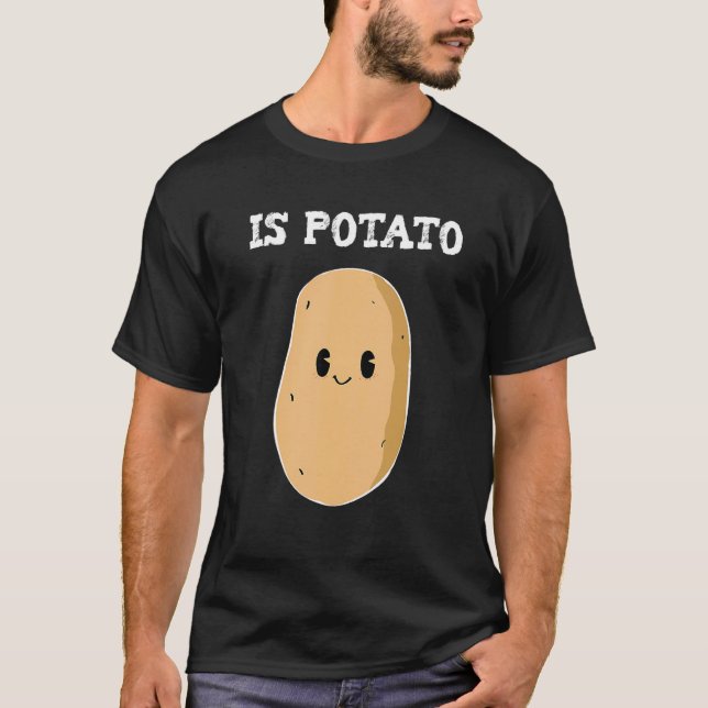 Ist Potato Niedlich Potato spät abends Fernseher i T-Shirt (Vorderseite)