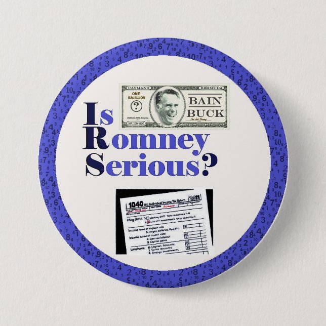 Ist Romney ernst? Button (Vorderseite)