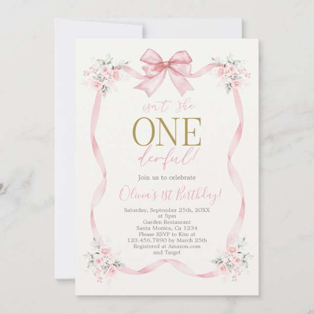 Ist sie nicht eine wunderbare Einladung zum 1. Geb (Vorderseite)