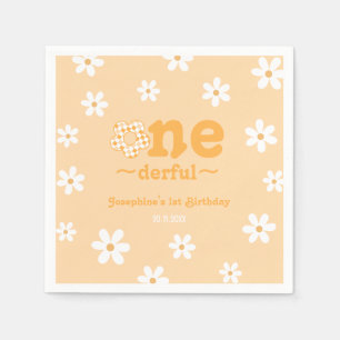 Ist sie nicht eintönig Retro Groovy Floral Geburts Serviette