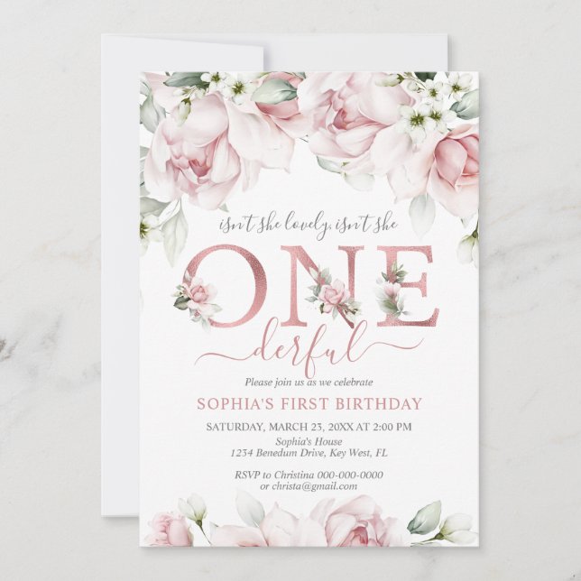 Ist sie nicht liebenswert, ist sie nicht 1. Geburt Einladung (Vorderseite)