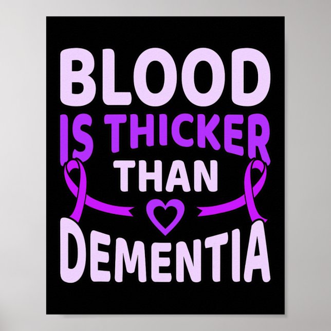 Ist Thicker als Dementia Alzheimerheimer's Awarene Poster (Vorne)