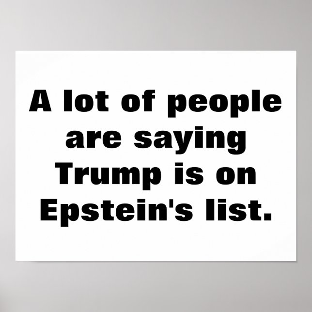 Ist Trump auf Epsteins Liste? Poster (Vorne)
