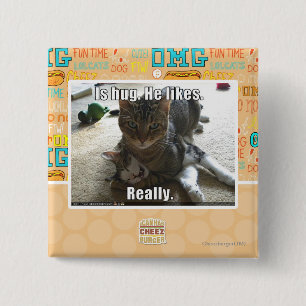 Ist Umarmung. Er mag Button