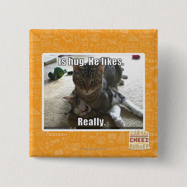 Ist Umarmung. Er mag Button (Vorderseite)