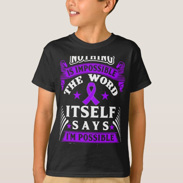 Ist unmöglich! Fibromyalgie Bewusstsein T-Shirt (Vorderseite)