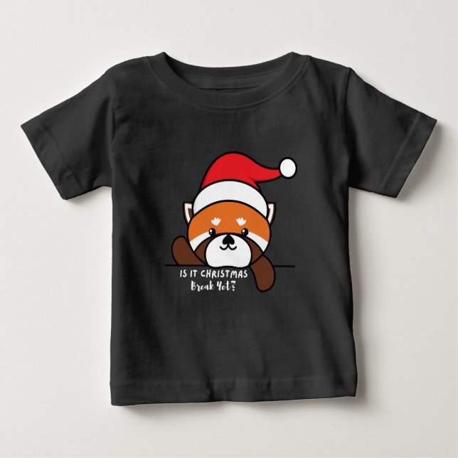 Ist Weihnachten noch da? Roter Panda Baby T-shirt (Vorderseite)