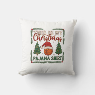 Ist Weihnachten Pyjama Basketball Santa Hut Bäume Kissen