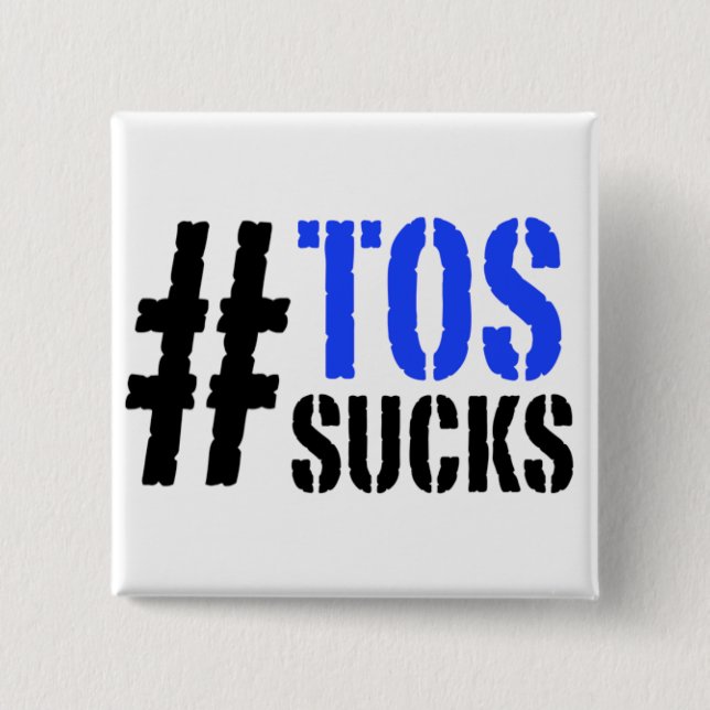 Ist zum Kotzen Button Hashtag TOS (Vorderseite)