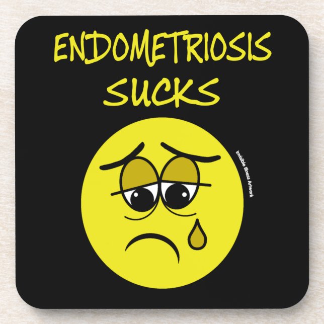 IST ZUM KOTZEN... Endometriose Getränkeuntersetzer (Vorderseite)