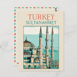 Istambul Blue Mosque Abbildung Türkei Postkarte