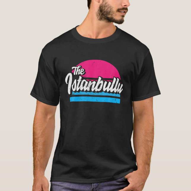 Istanbul 34 Memleket Türkei Retro Geschenk Idee T-Shirt (Vorderseite)
