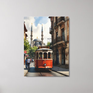 Istanbul Aquarellkunst Leinwanddruck