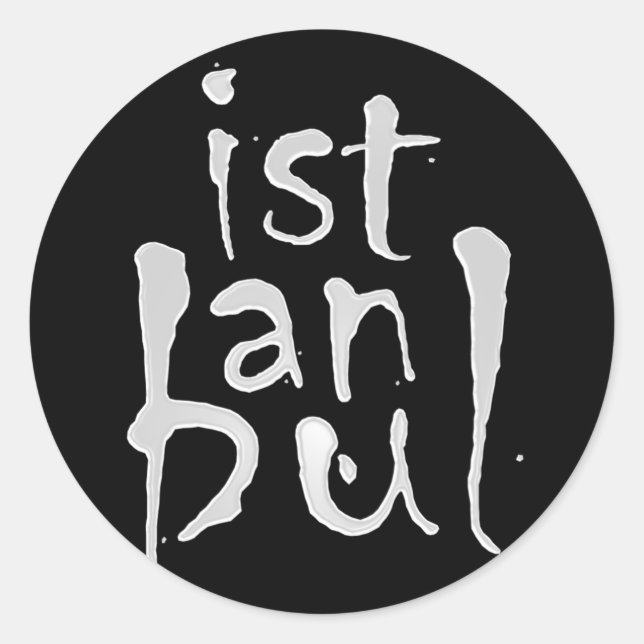 ISTANBUL-Aufkleber Runder Aufkleber (Vorderseite)