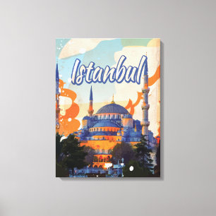 Istanbul Aya Sophia Moschee Vintage Reiseplakat Leinwanddruck