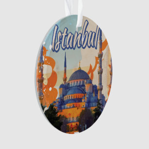 Istanbul Aya Sophia Moschee Vintage Reiseplakat Ornament