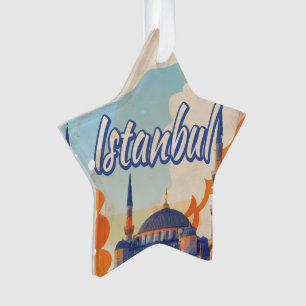 Istanbul Aya Sophia Moschee Vintage-Reiseposter Ornament