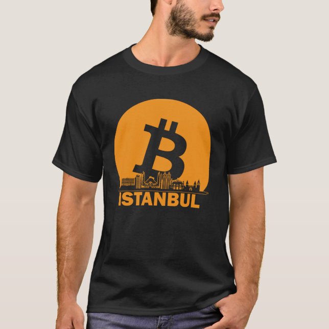 Istanbul Bitcoin Maximalist  Bitcoin Istanbul Skyl T-Shirt (Vorderseite)
