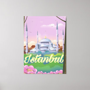 Istanbul Blaue Moschee Reiseplakat Leinwanddruck